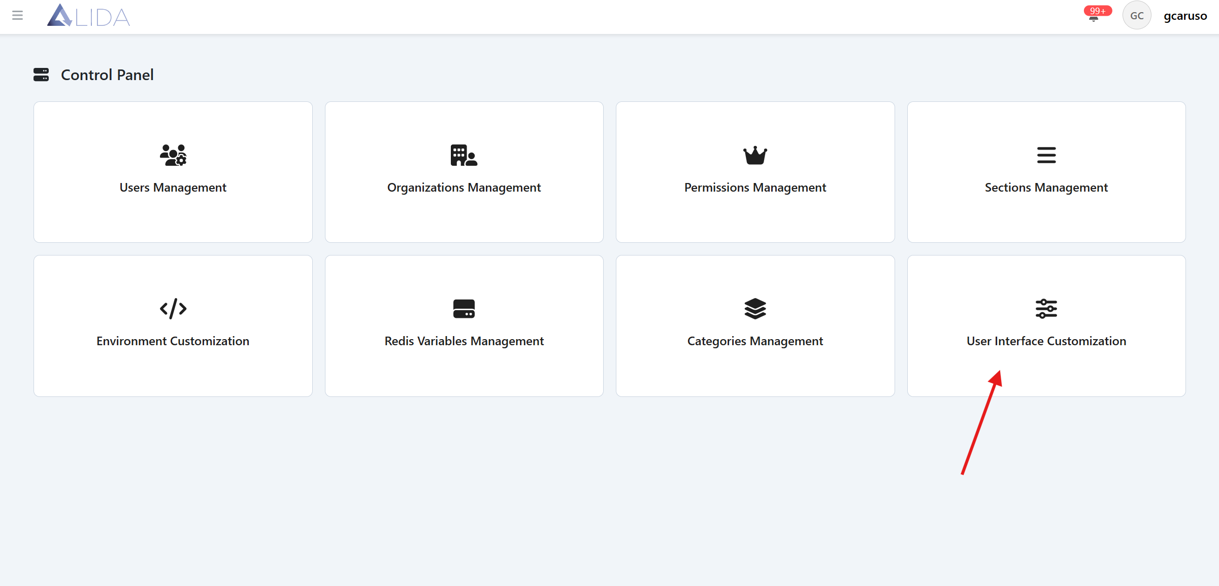 control-panel-page-with-ui-customization-highlighted